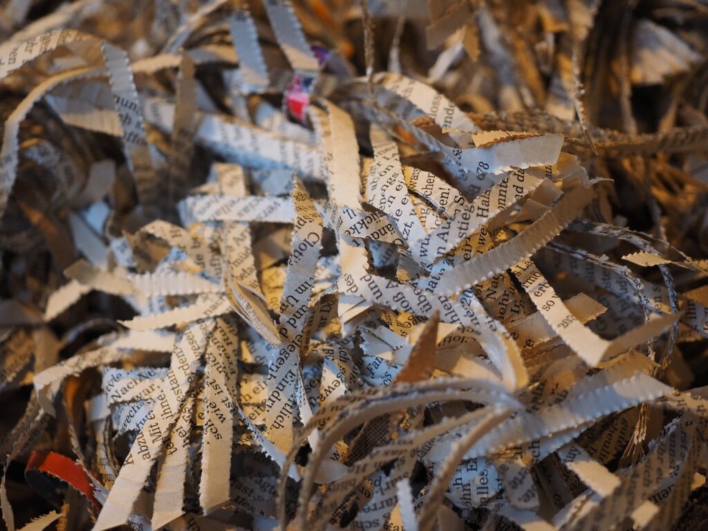 image showing shredded paper with data inside an article by EM Law about special category data