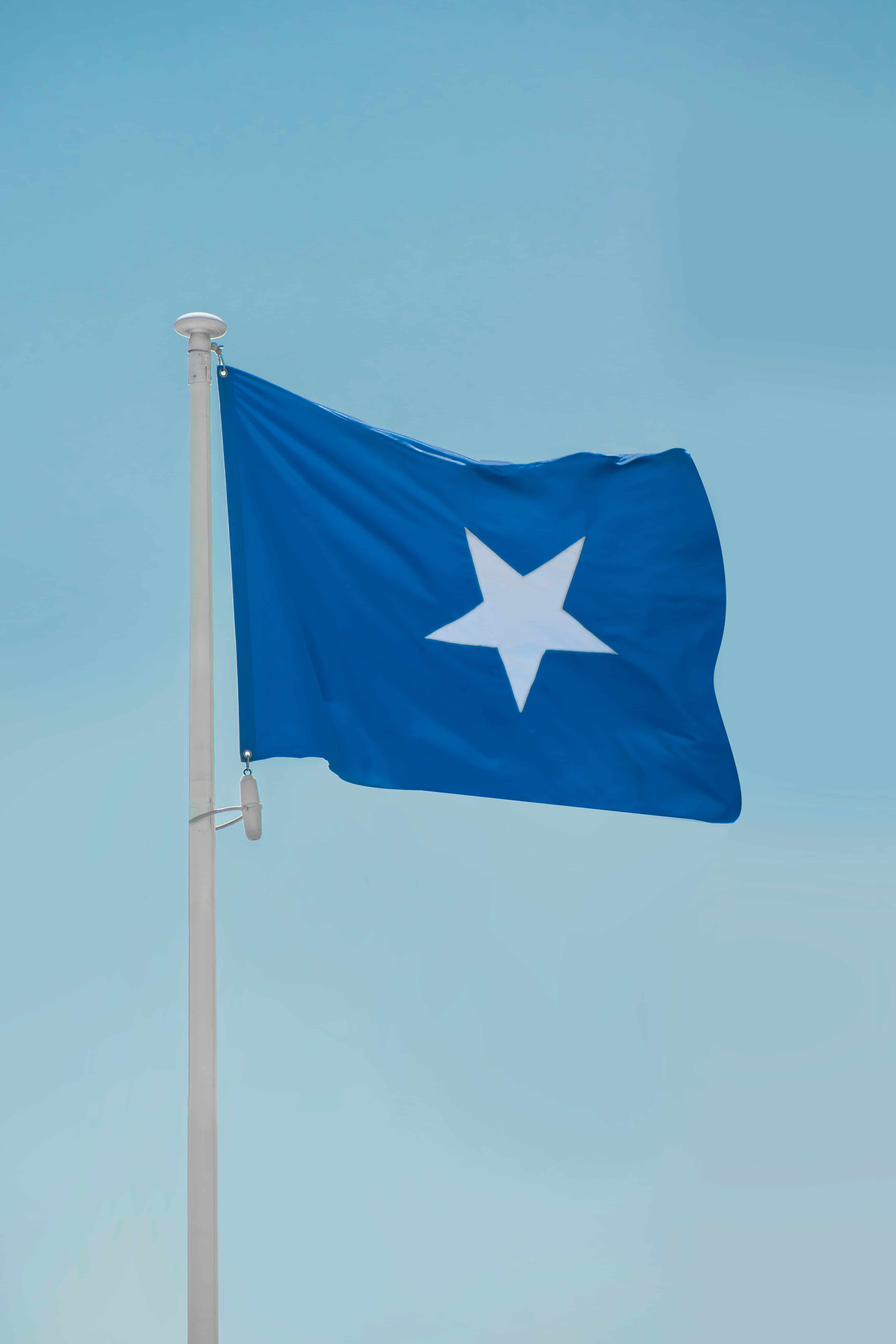 image of a Somali flag heading EM Law case study about how we helped them with a software and hardware development agreement