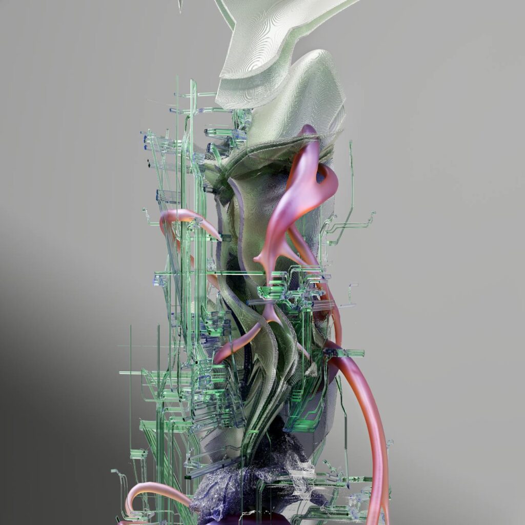 image of AI abstract wave of colour