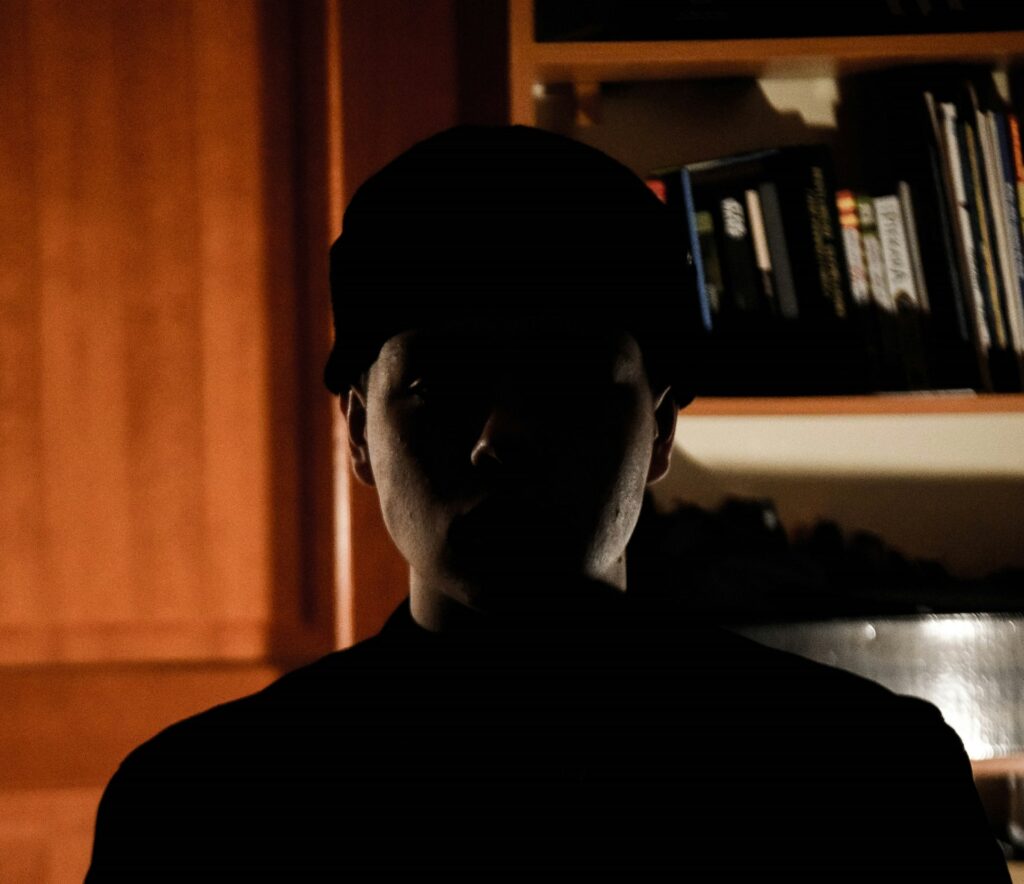 image of a man in shadow