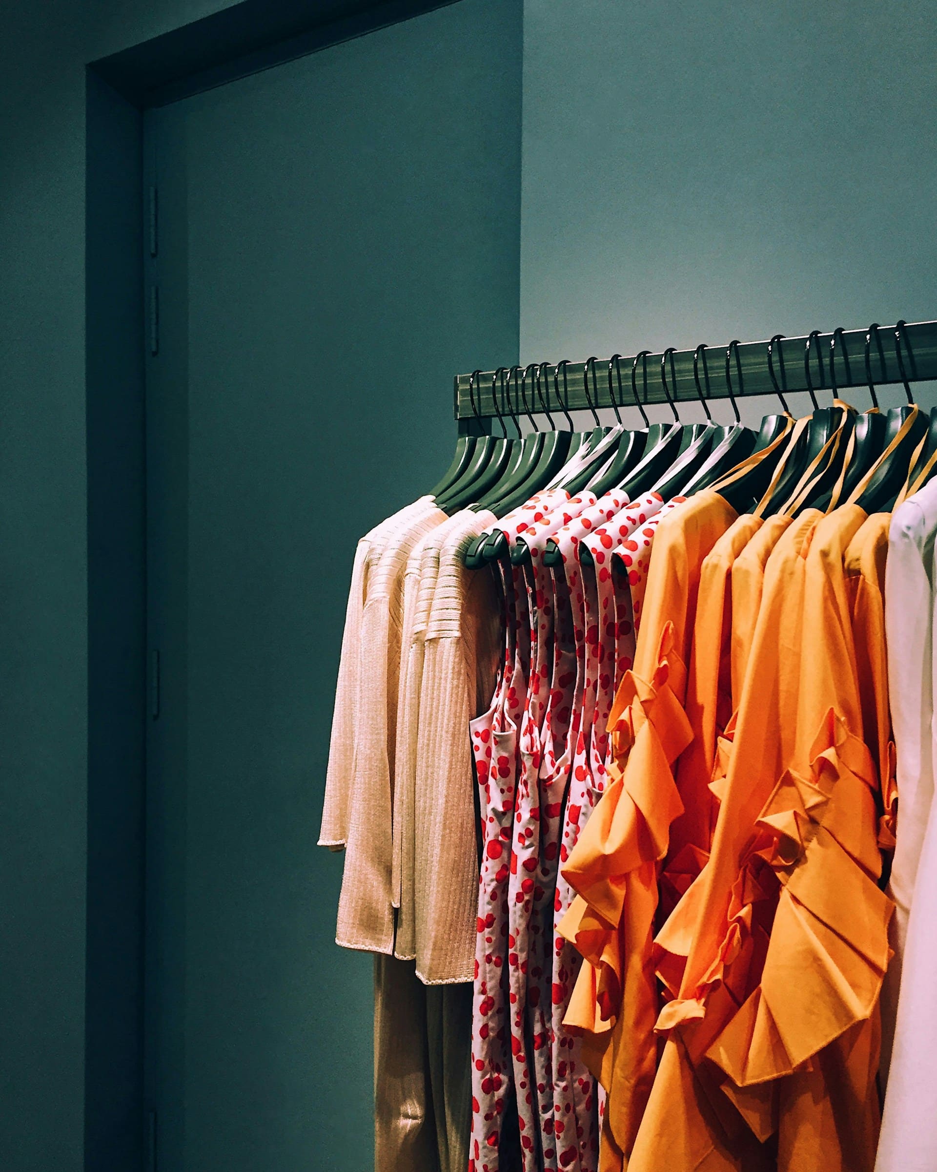 image of a vibrant clothes rack