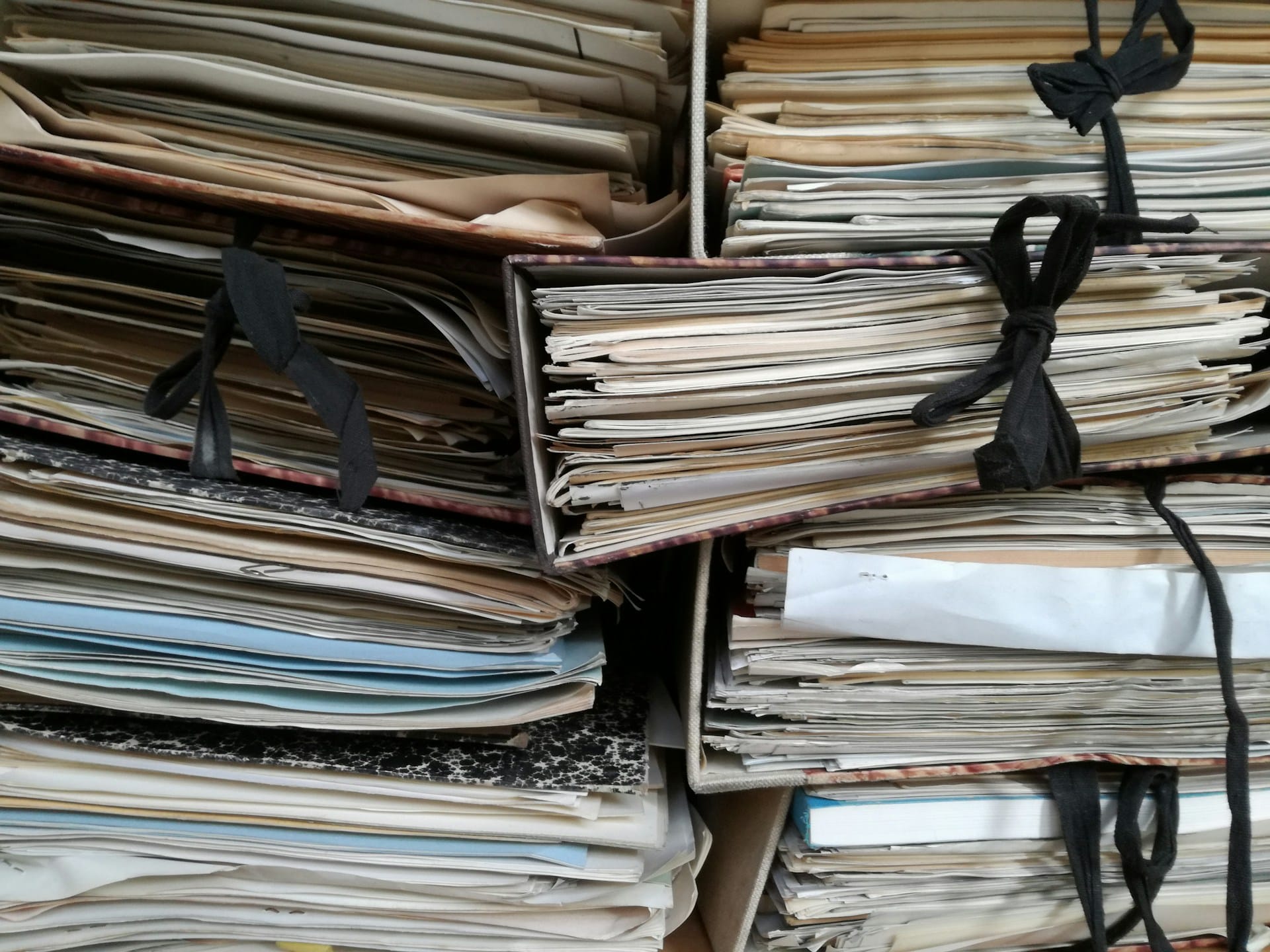 stack of binders