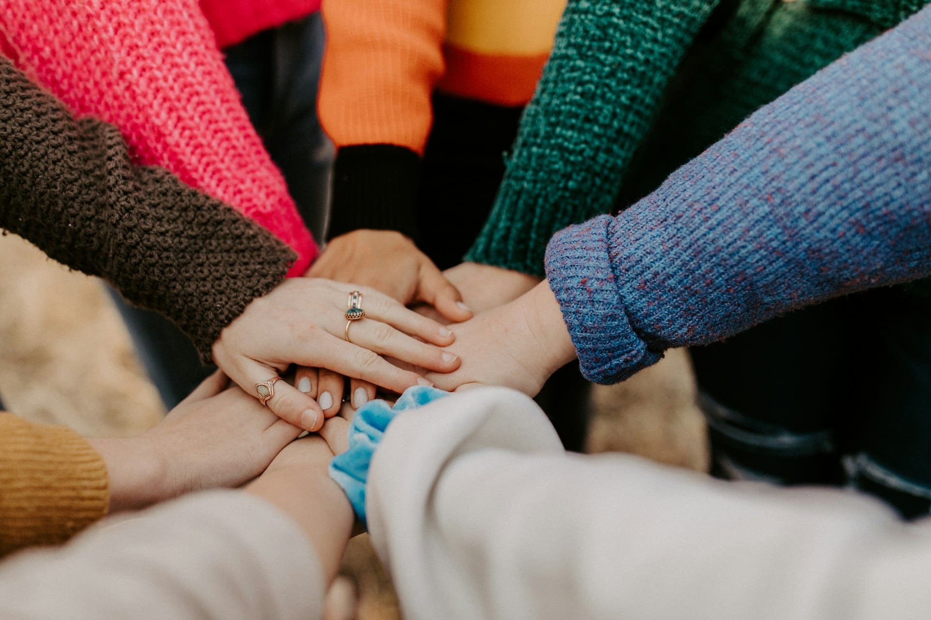 image of all hands put together
