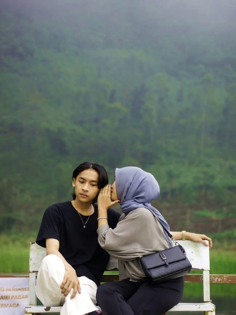 image of people talking