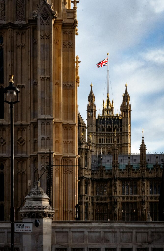 image of Houses of Parliament in EM Law blog on UK AI strategy 